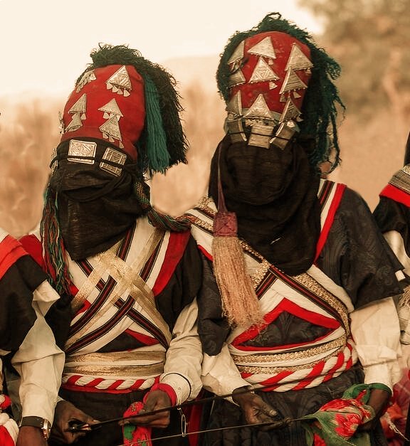 Tuareg con ropas tradicionales en le festival