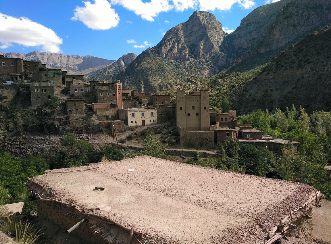 Ubicación de Zaouiat Ahansal en las montañas