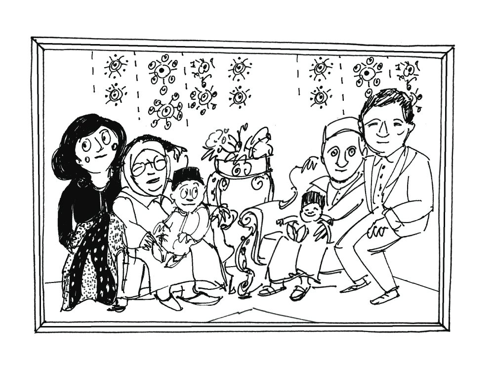 Ilustración familia marroquí